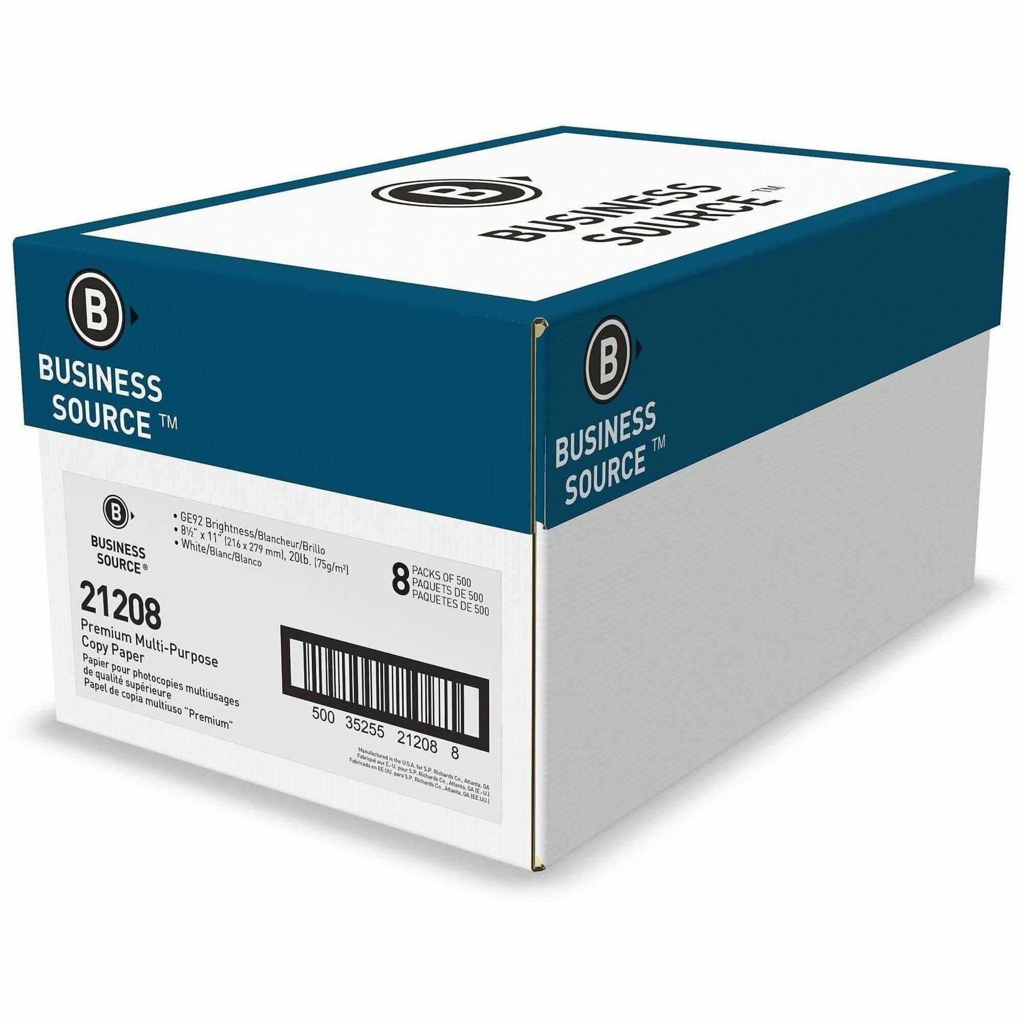Business Source Shield Wrap Premium Multi-purpose Copy Paper - 8 / Carton