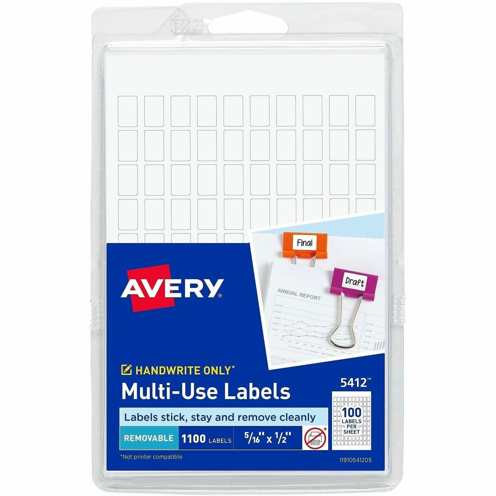 Avery® Removable ID Labels - 1000 / Pack