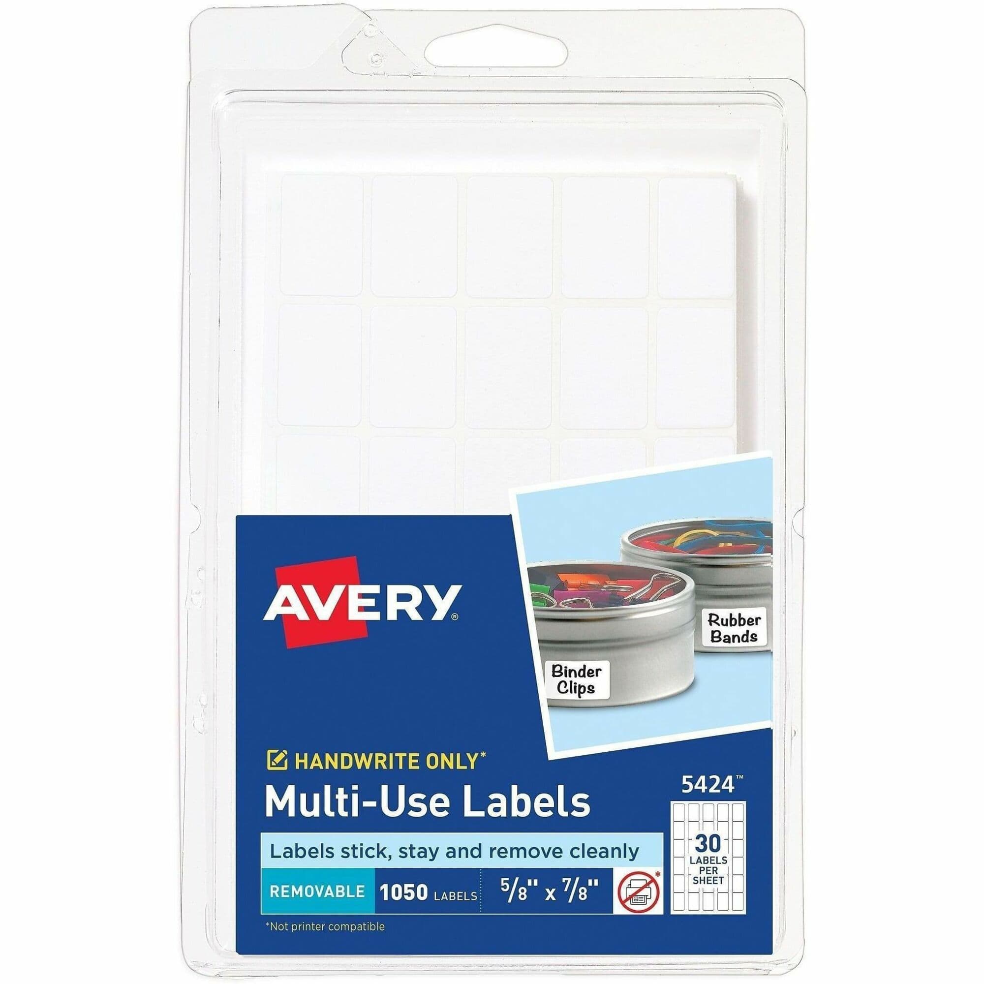 Avery® Removable ID Labels - 1050 / Pack