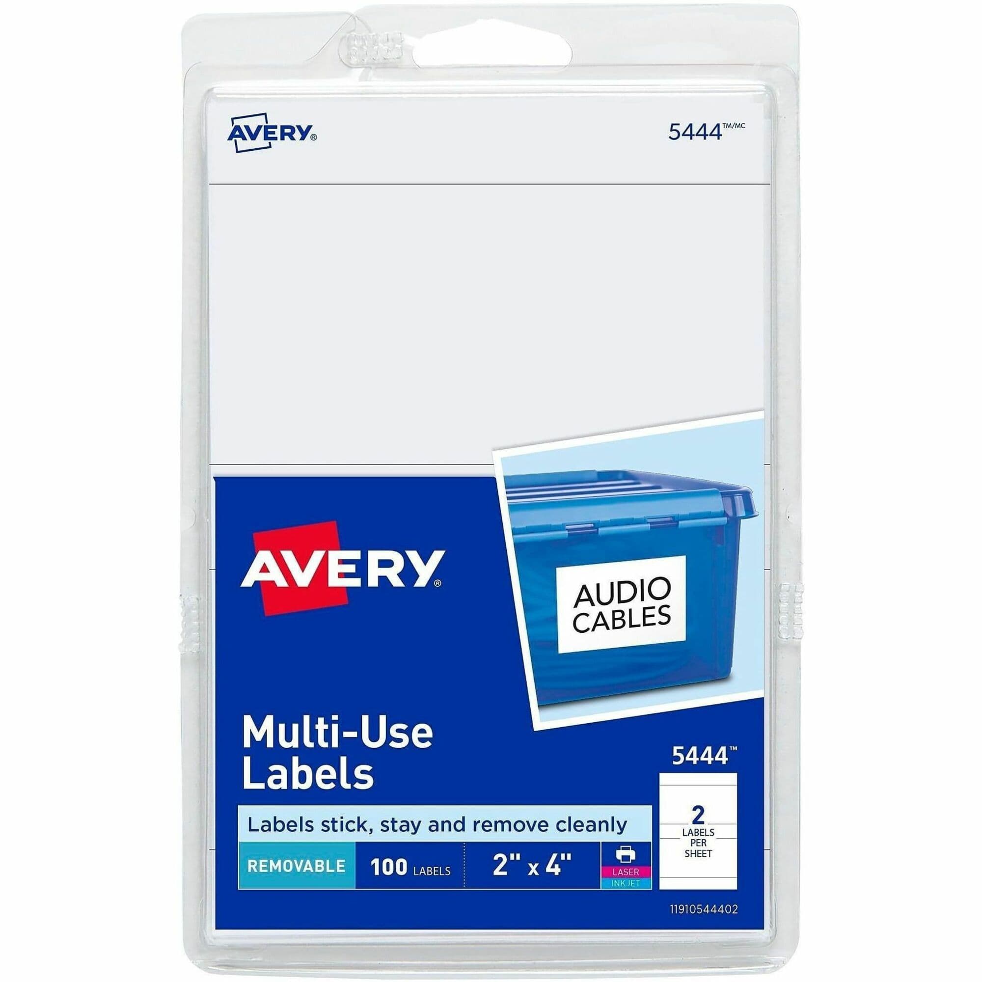 Avery® Removable ID Labels - 100 / Pack