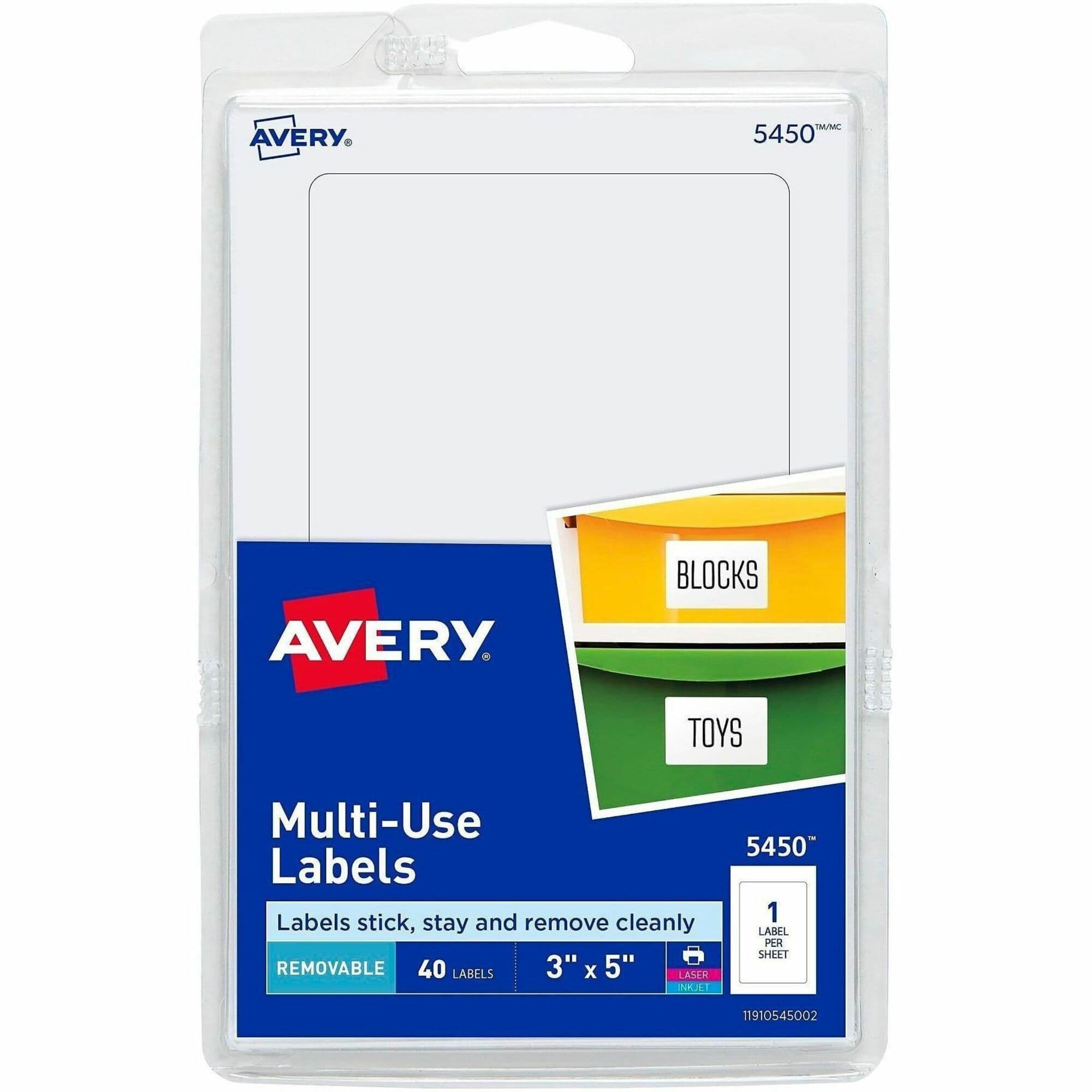 Avery® Removable ID Labels - 40 / Pack