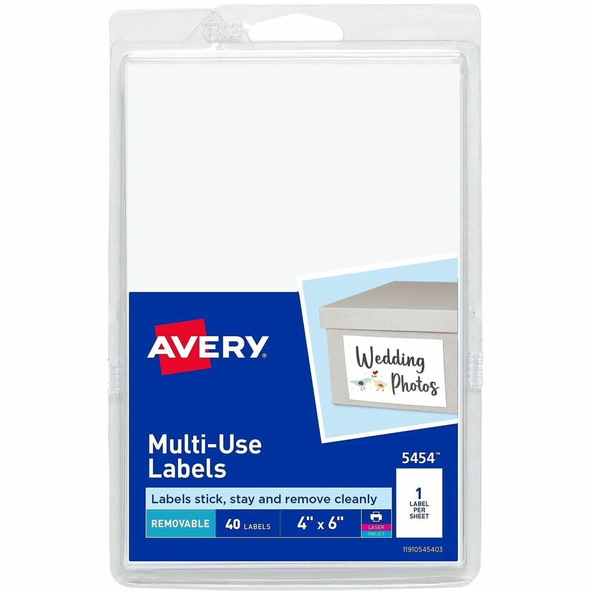 Avery® Removable ID Labels - 40 / Pack