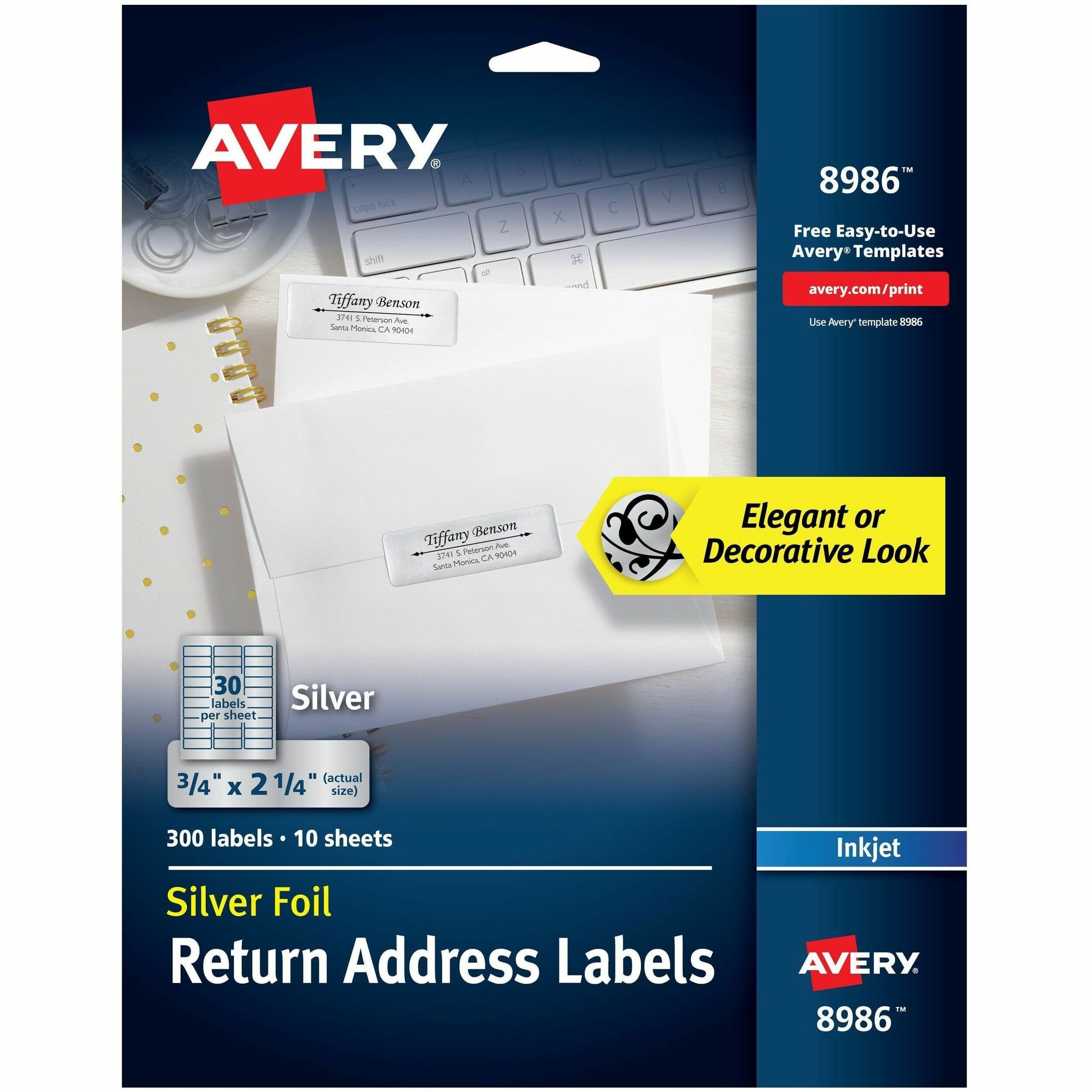 Avery® Gold Foil Mailing Labels - 300 / Pack