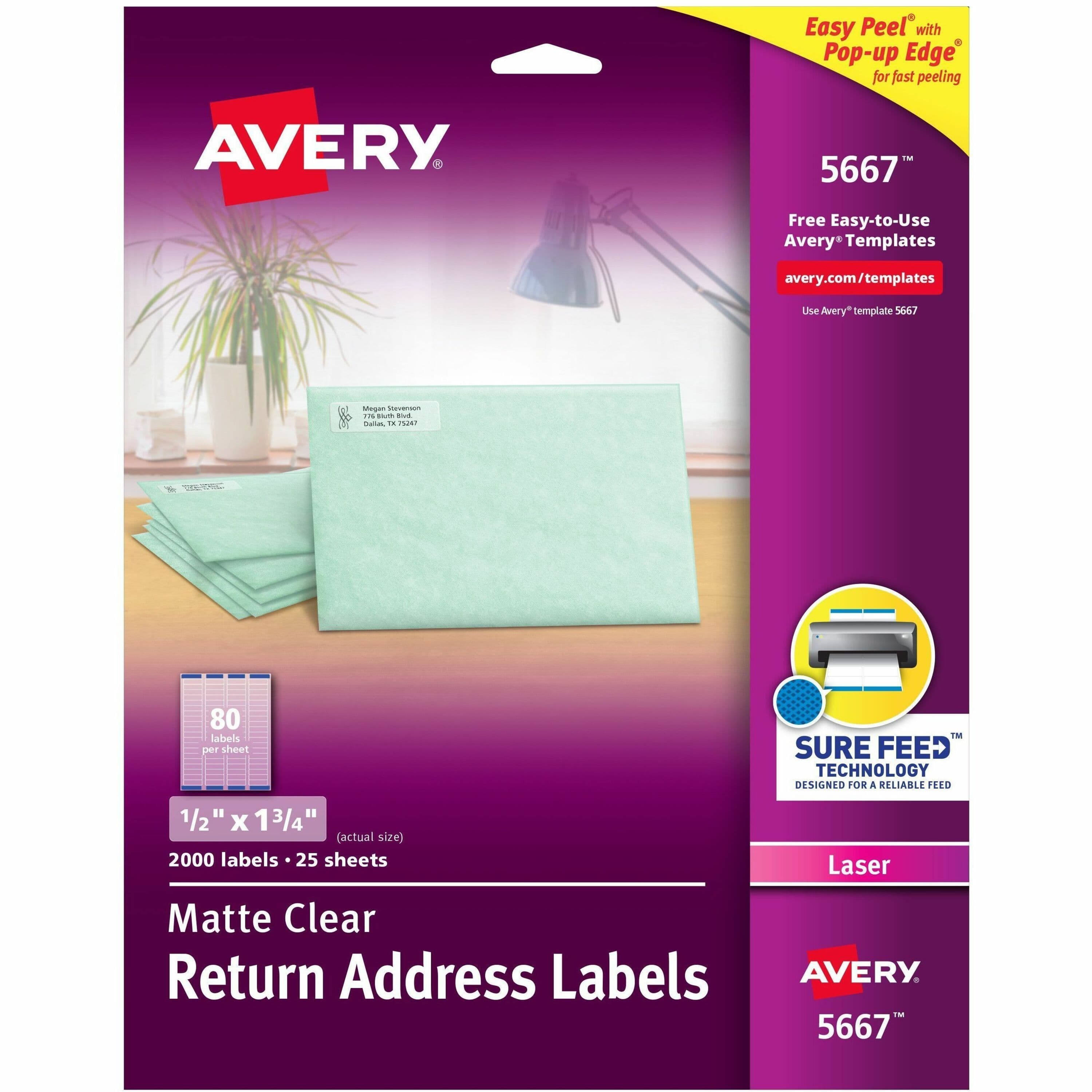 Avery® Easy Peel Return Address Labels - 2000 / Pack