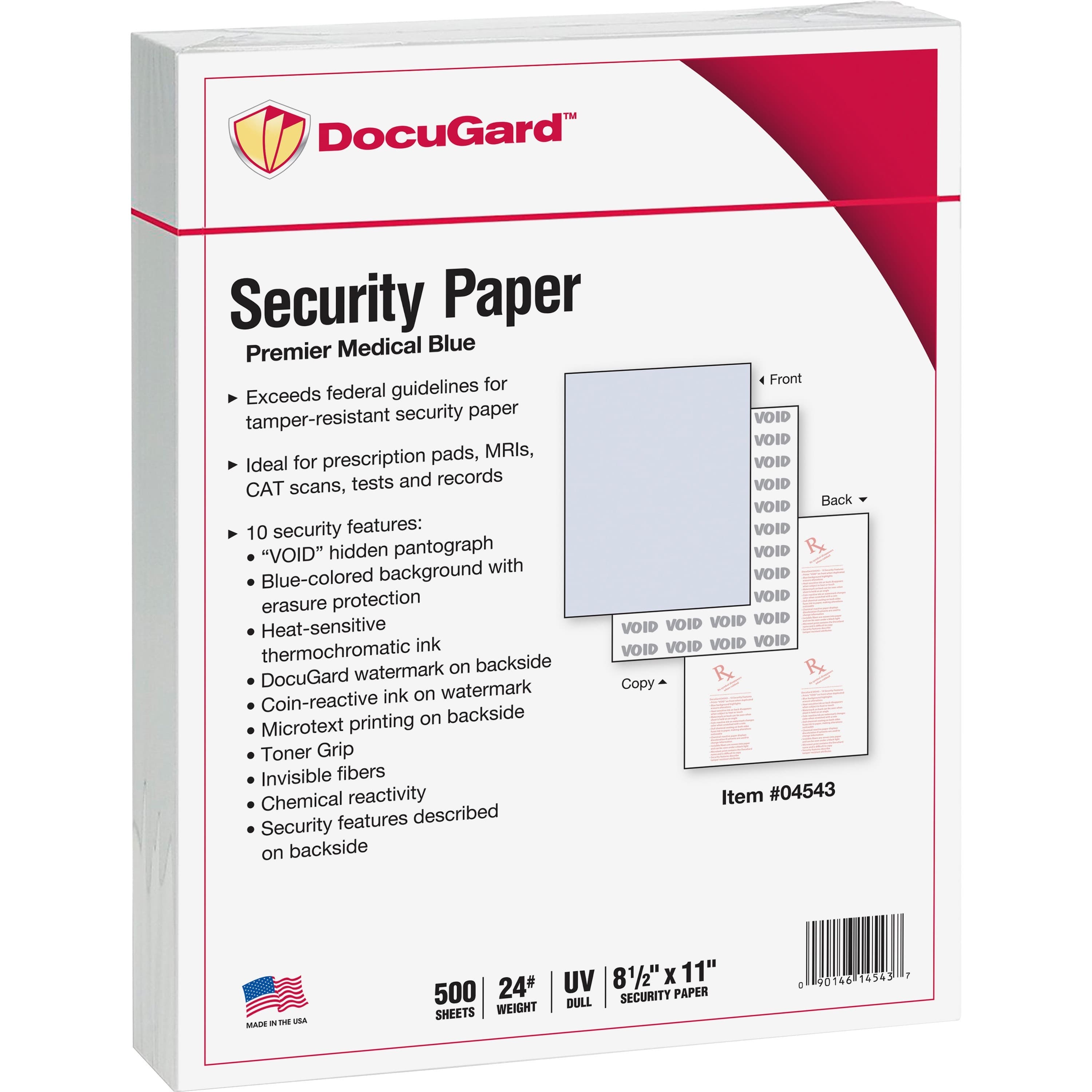 DocuGard Premier Medical Security Paper