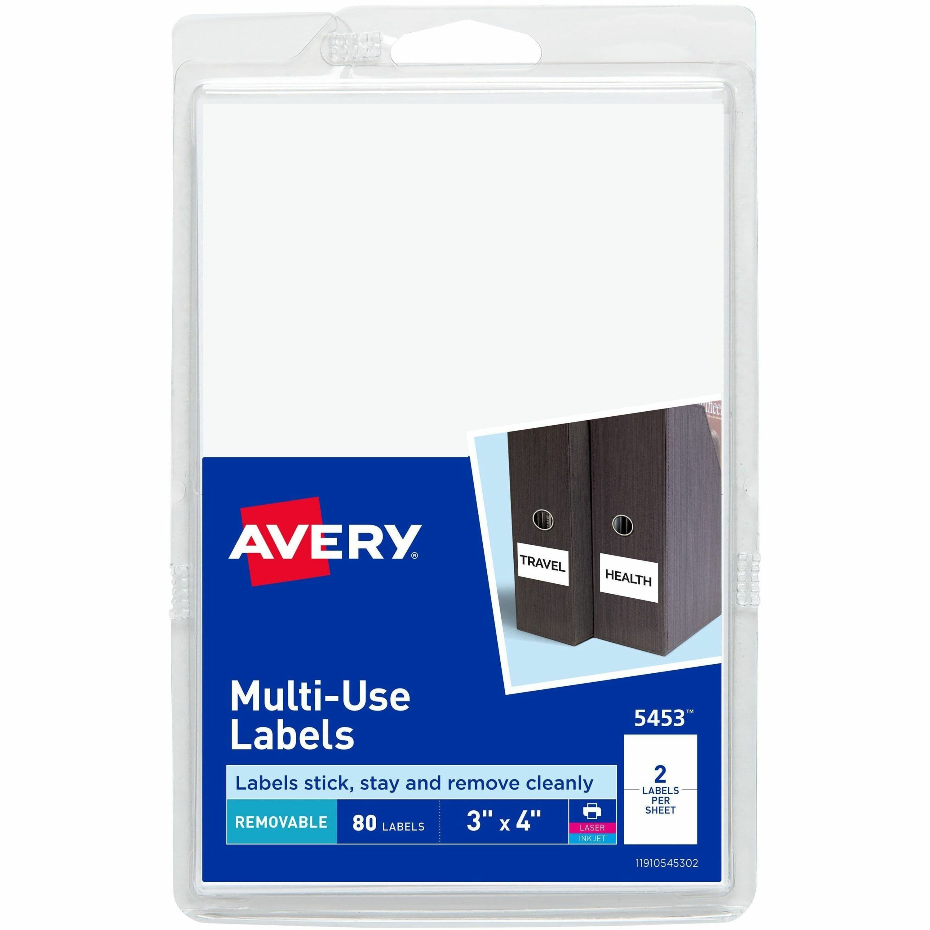 Avery® Removable Multi-Use ID Labels on Printable 4" x 6" Sheets - 80 / Pack