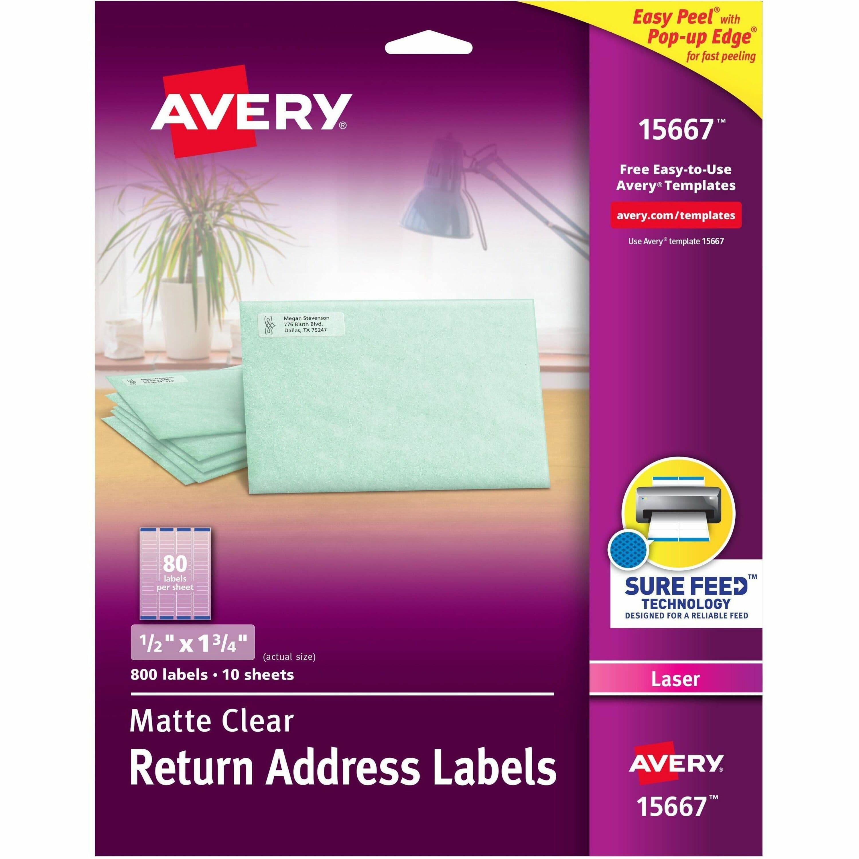 Avery® Easy Peel Return Address Labels - 800 / Pack