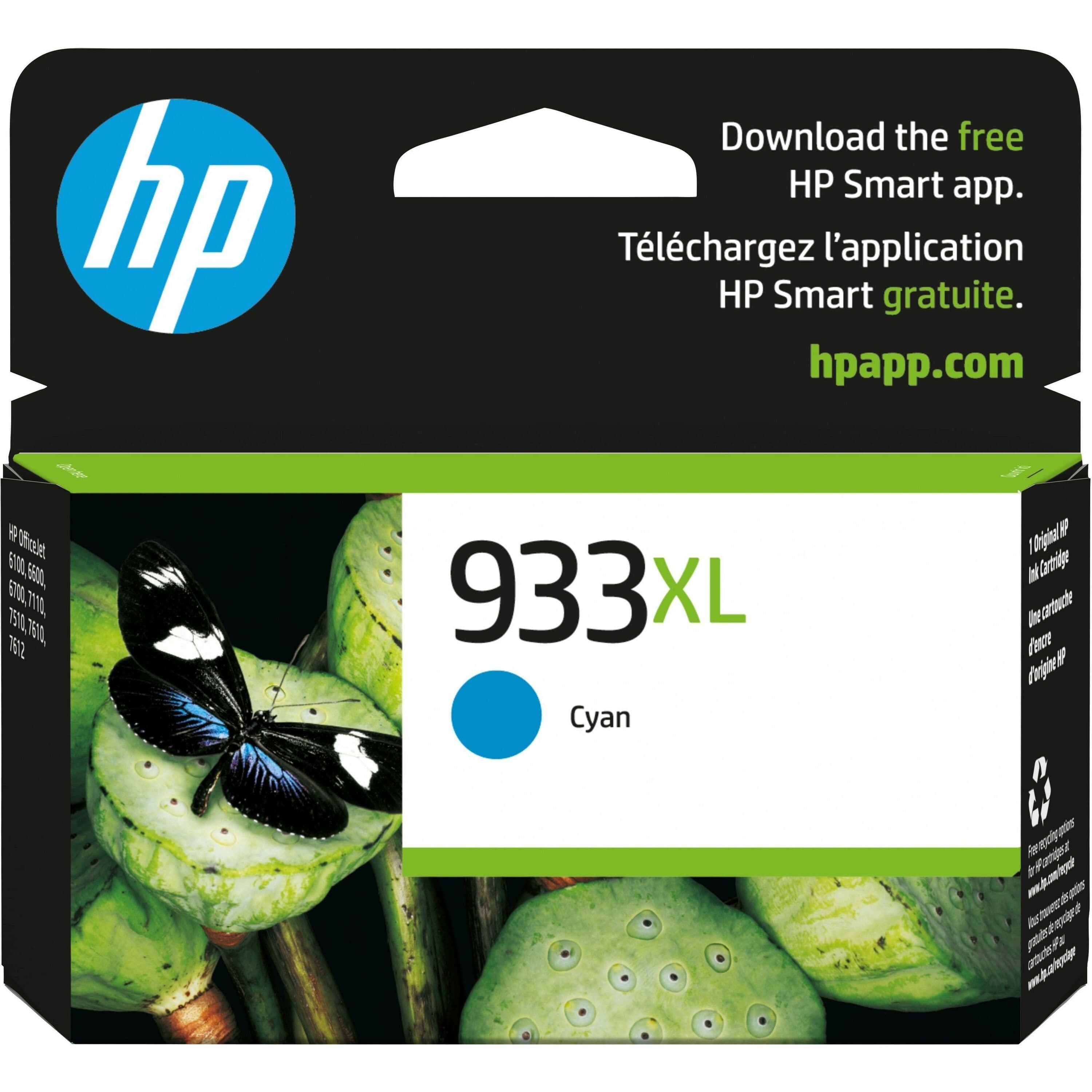 HP 933XL (CN054AN) Original Inkjet Ink Cartridge - Cyan - 1 Each