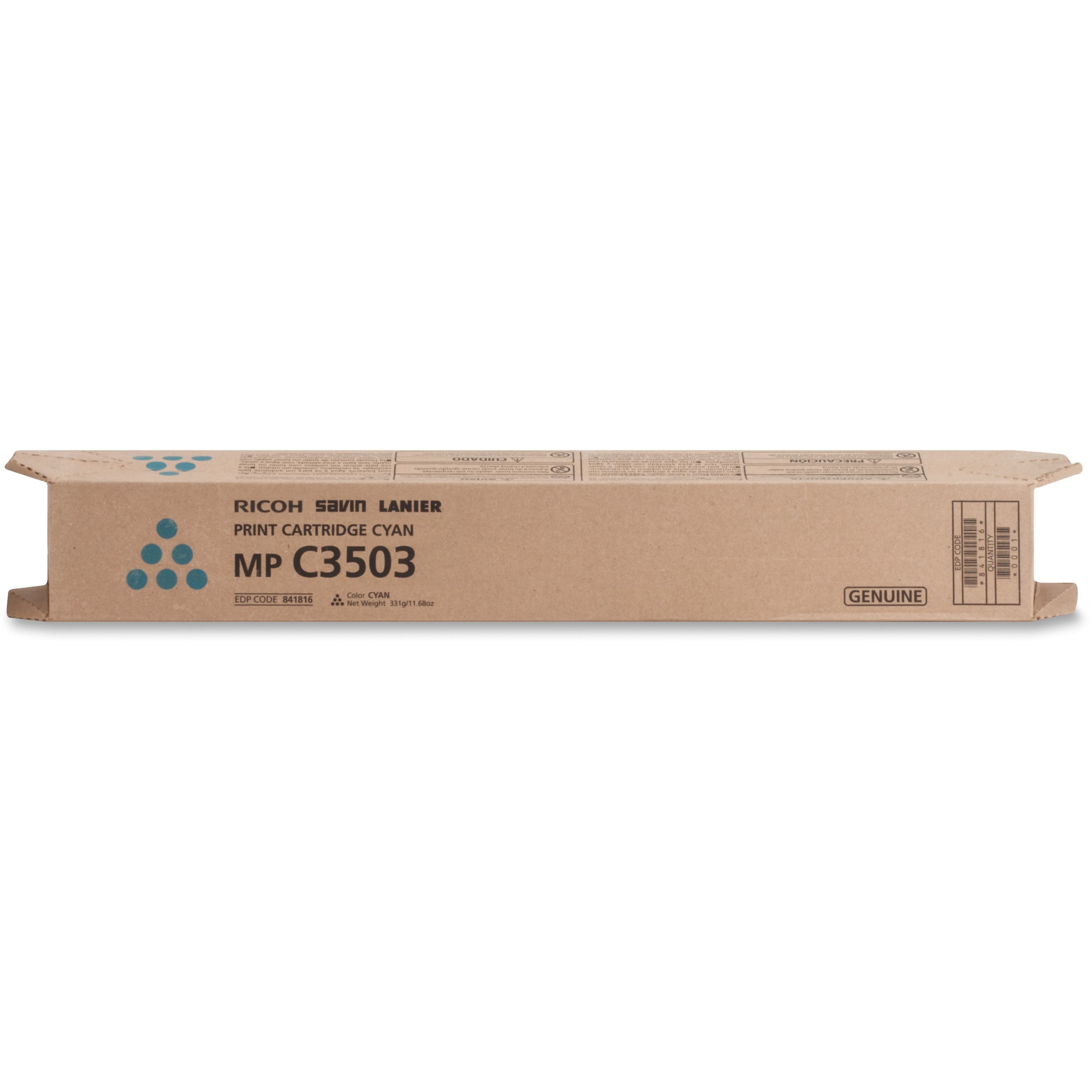 Ricoh Original Laser Toner Cartridge - Cyan - 1 Each