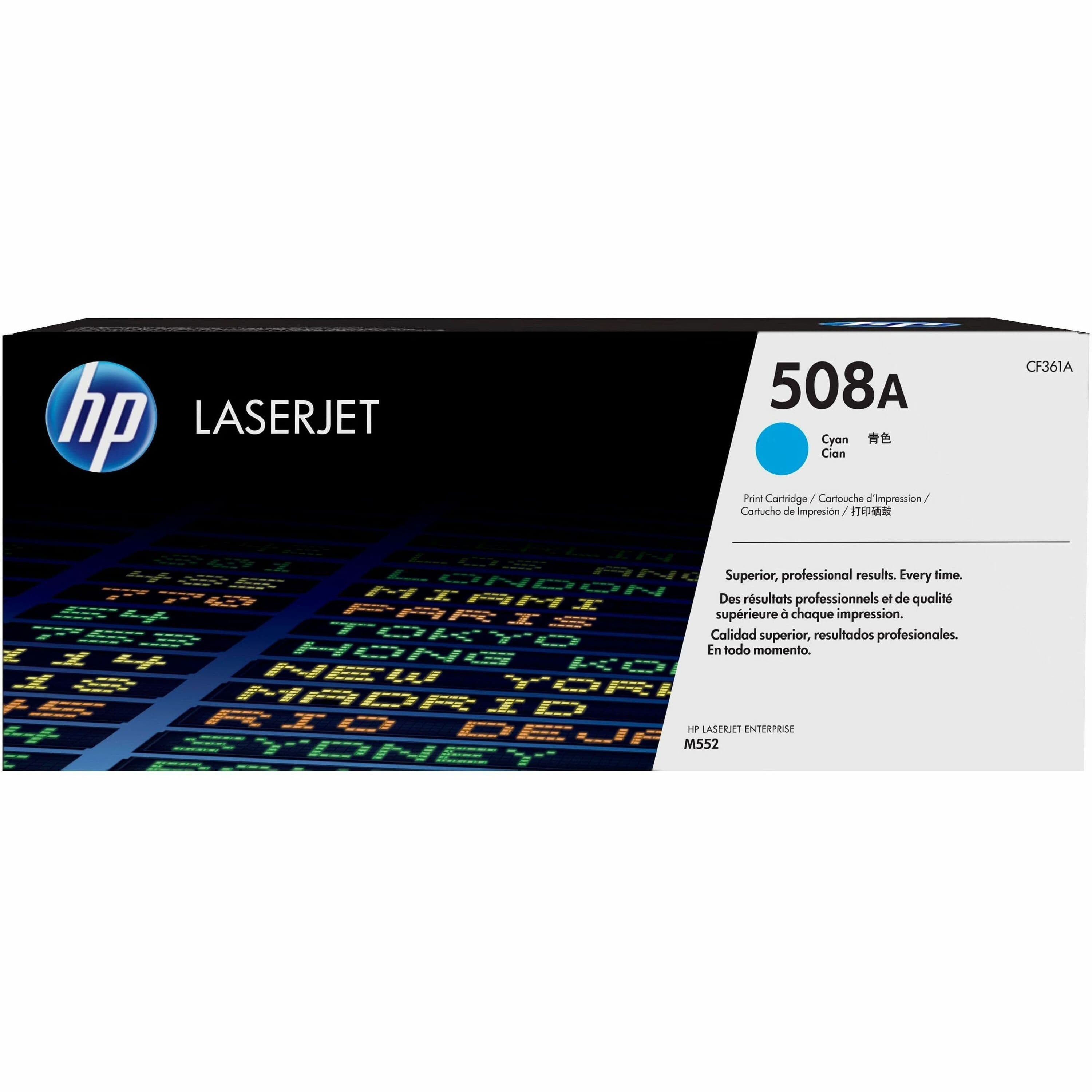 HP 508A Original Laser Toner Cartridge - Single Pack - Cyan - 1 Each