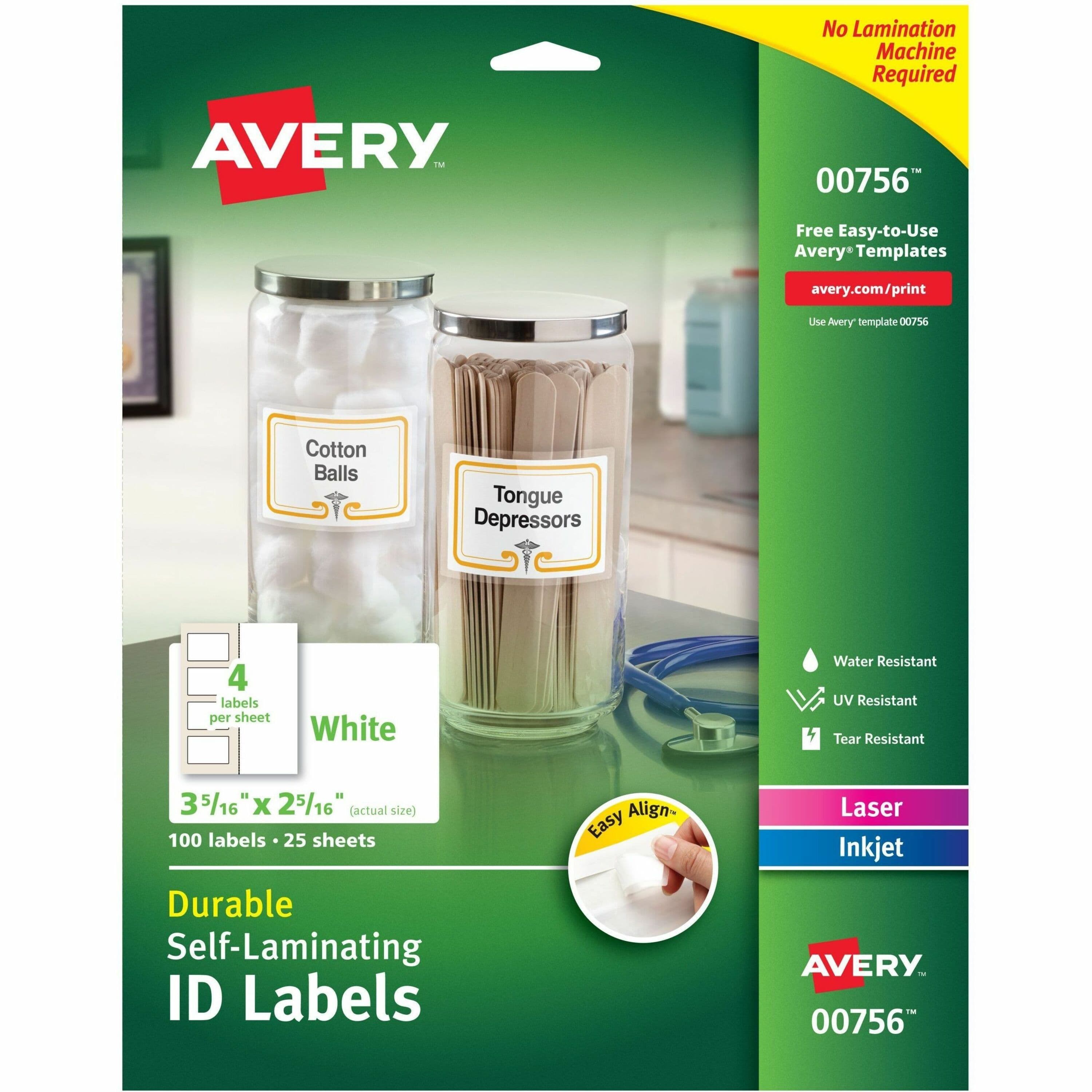 Avery® Easy Align ID Label - 25 / Pack