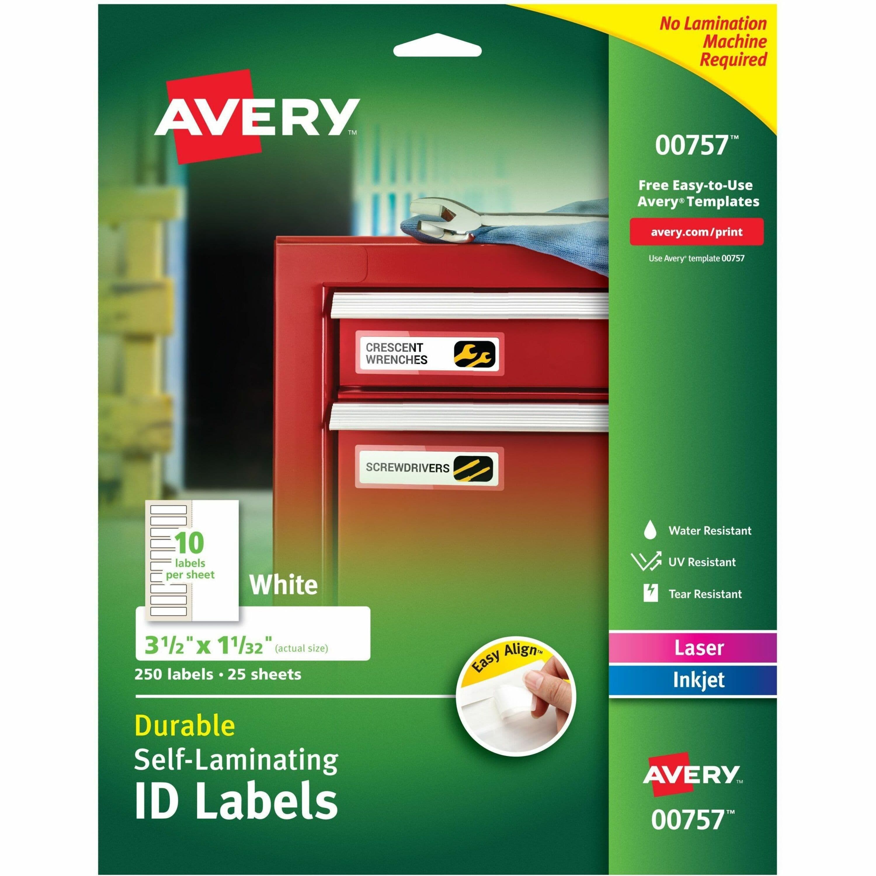Avery® Easy Align ID Label - 25 / Pack
