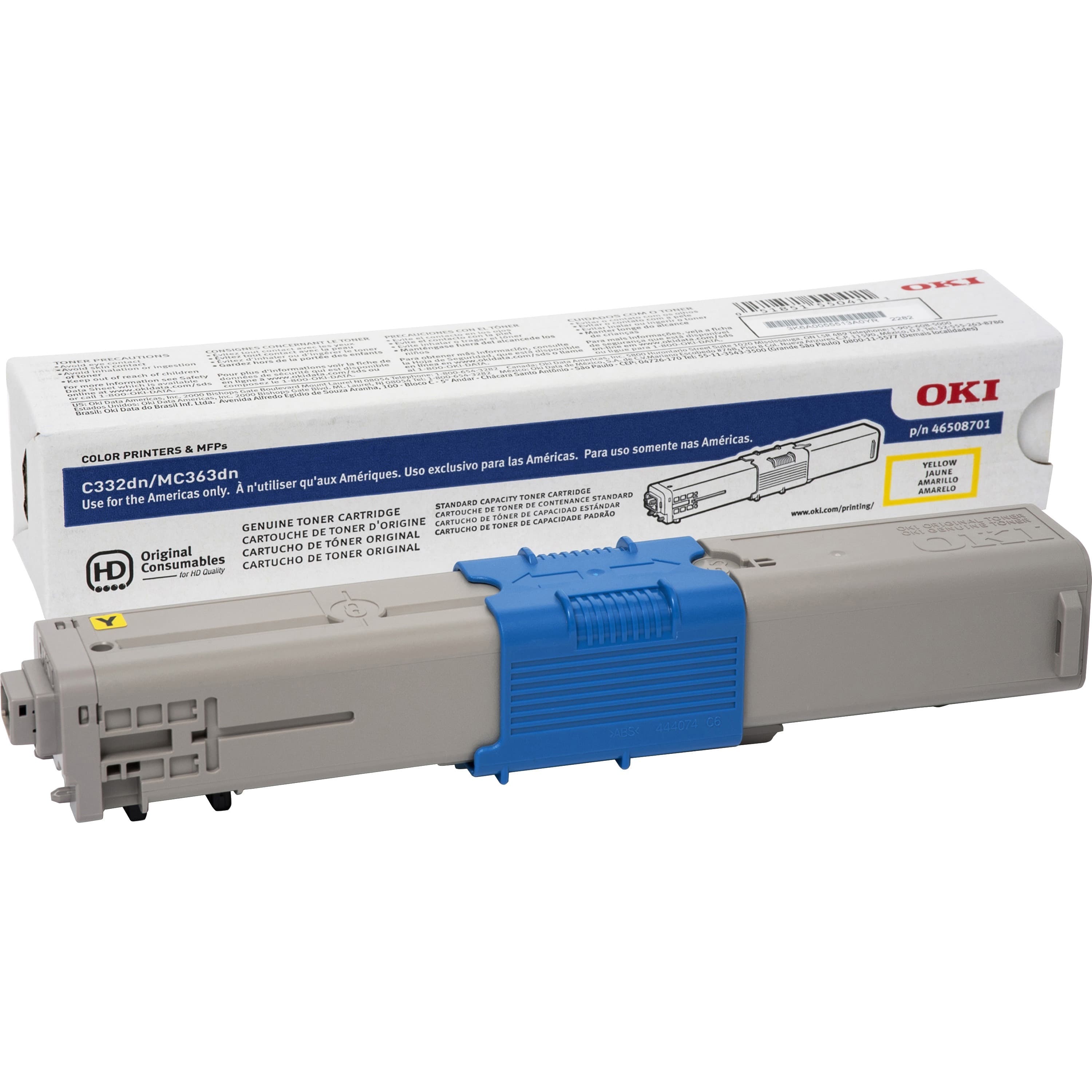 Oki Original LED Toner Cartridge - Yellow - 1 Each