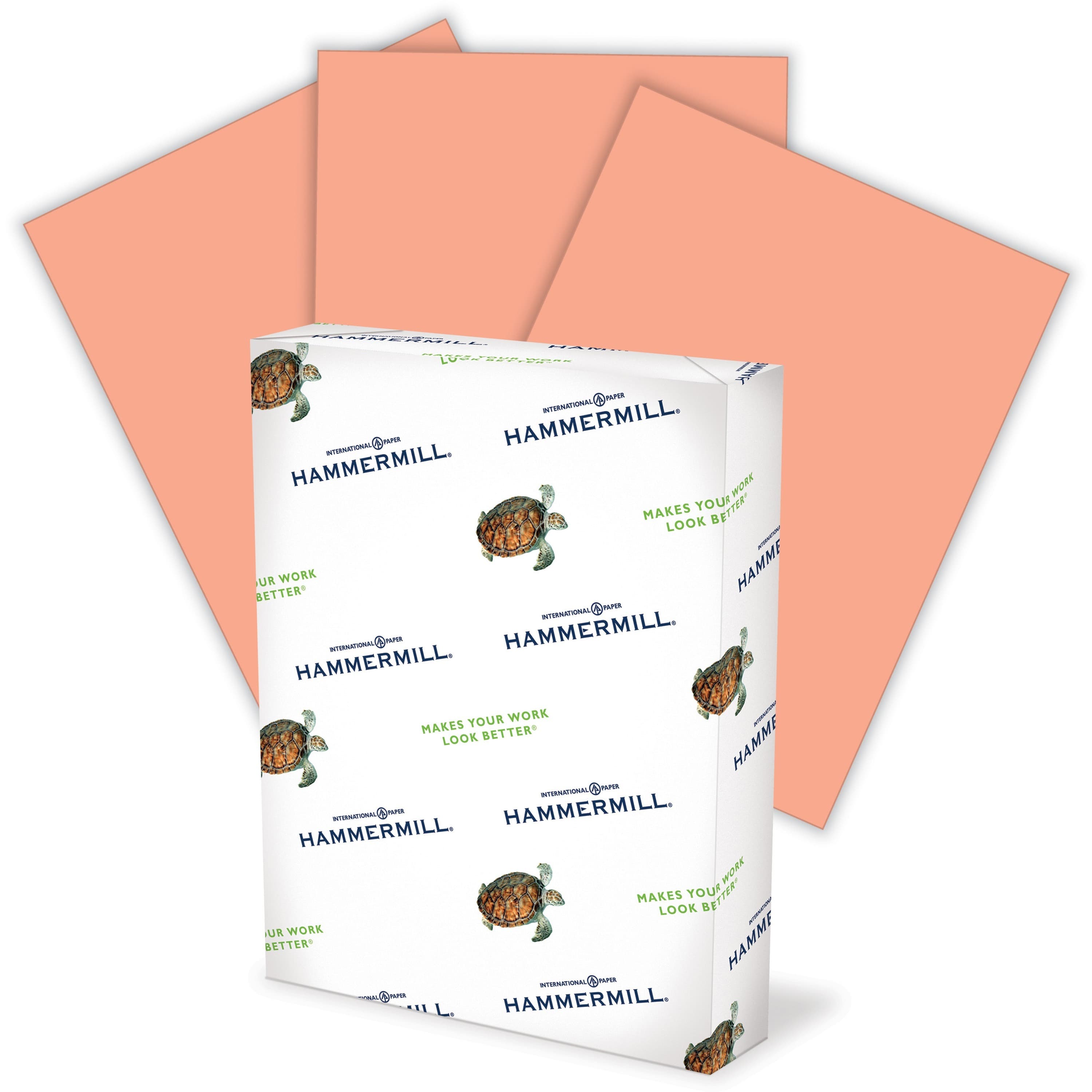 Hammermill Colors Recycled Copy Paper - Salmon - 10 / Carton
