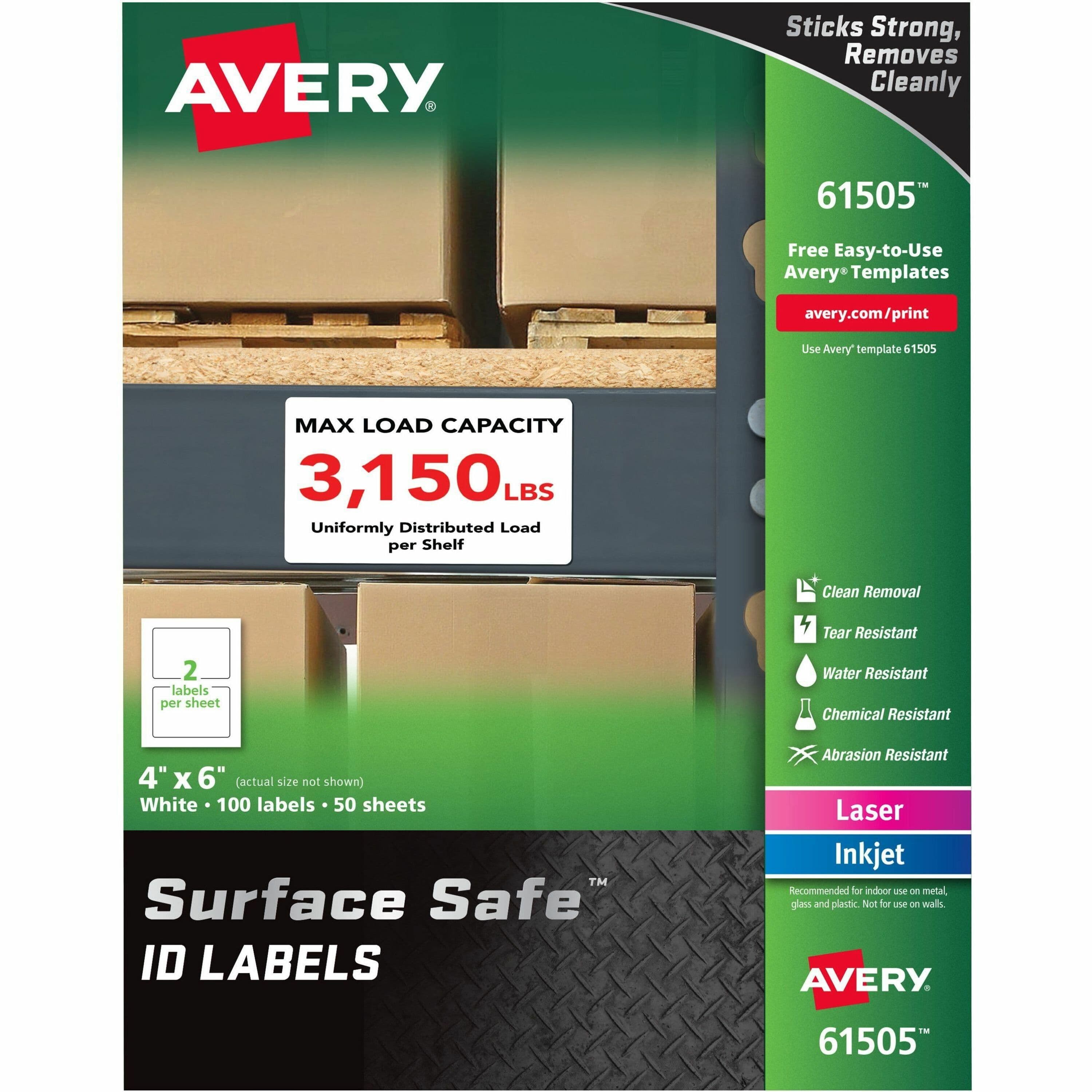 Avery® Surface Safe ID Labels - 100 / Pack