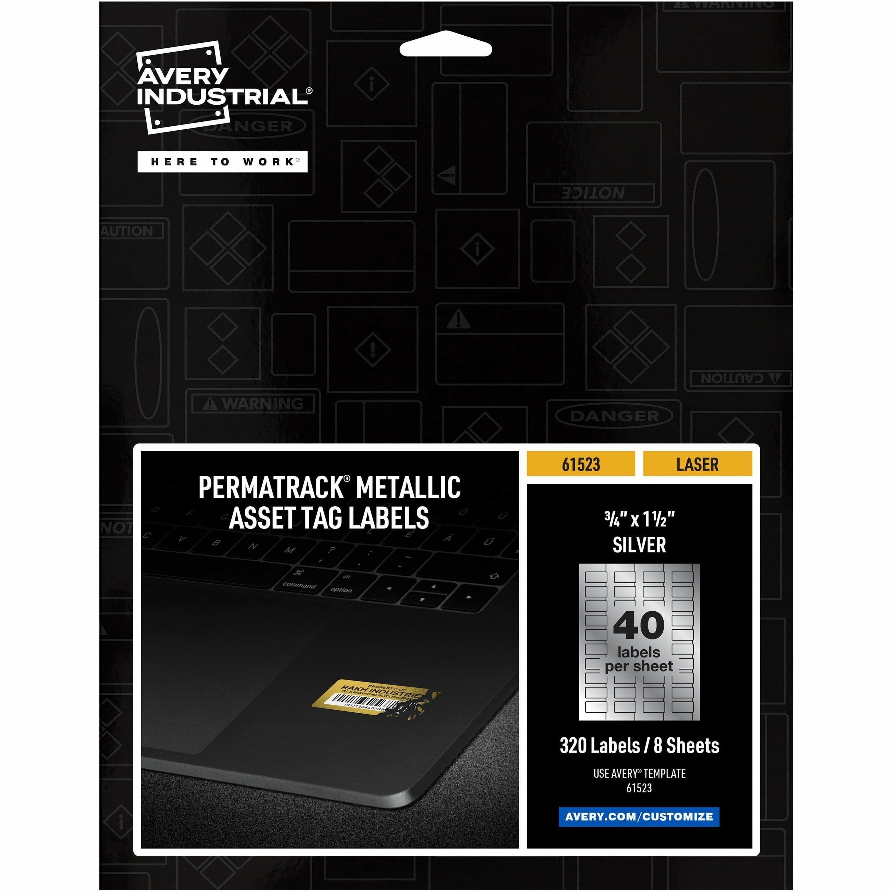 Avery® PermaTrack Asset Tag Label - 320 / Pack