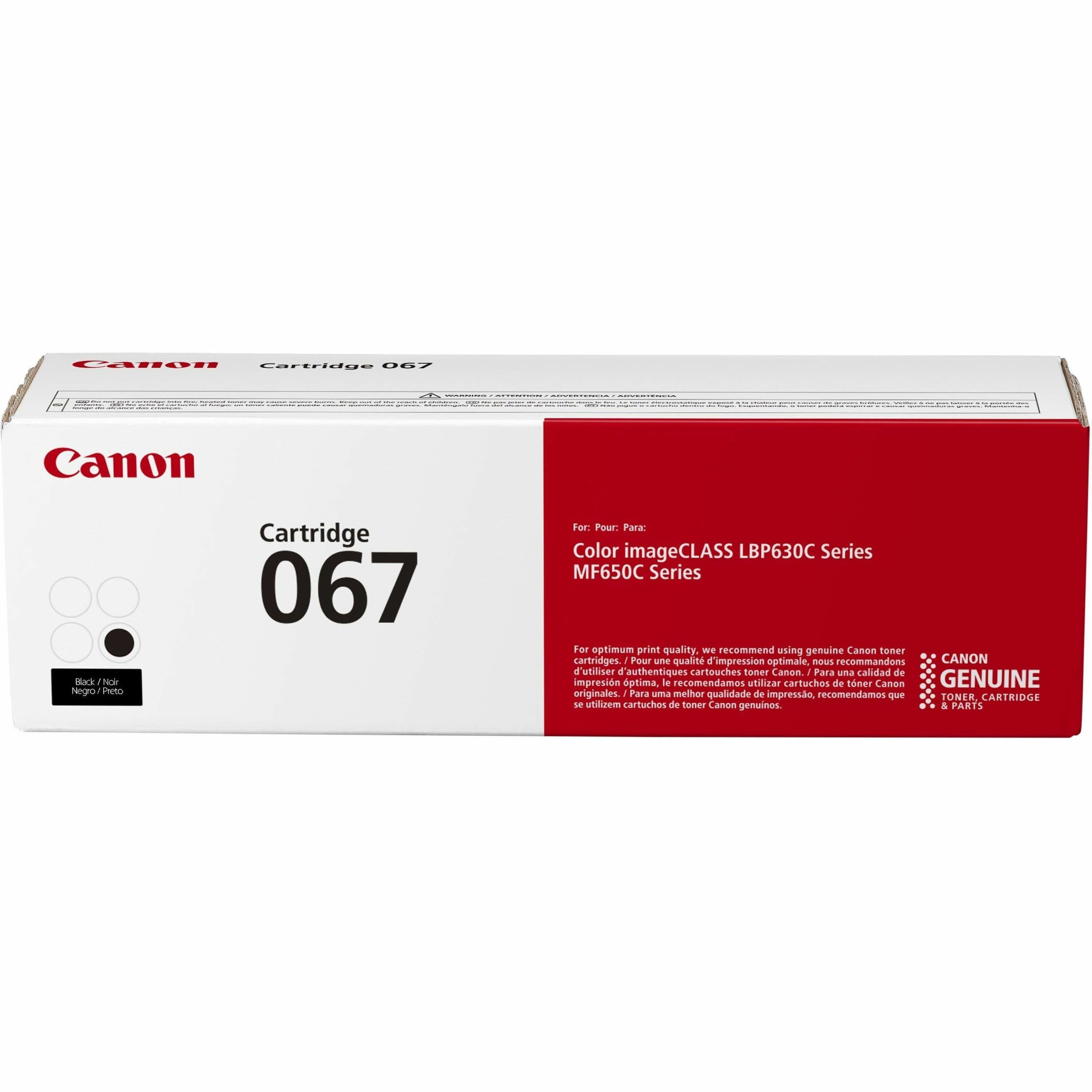 Canon 067 Original Standard Yield Laser Toner Cartridge - Black - 1 Each