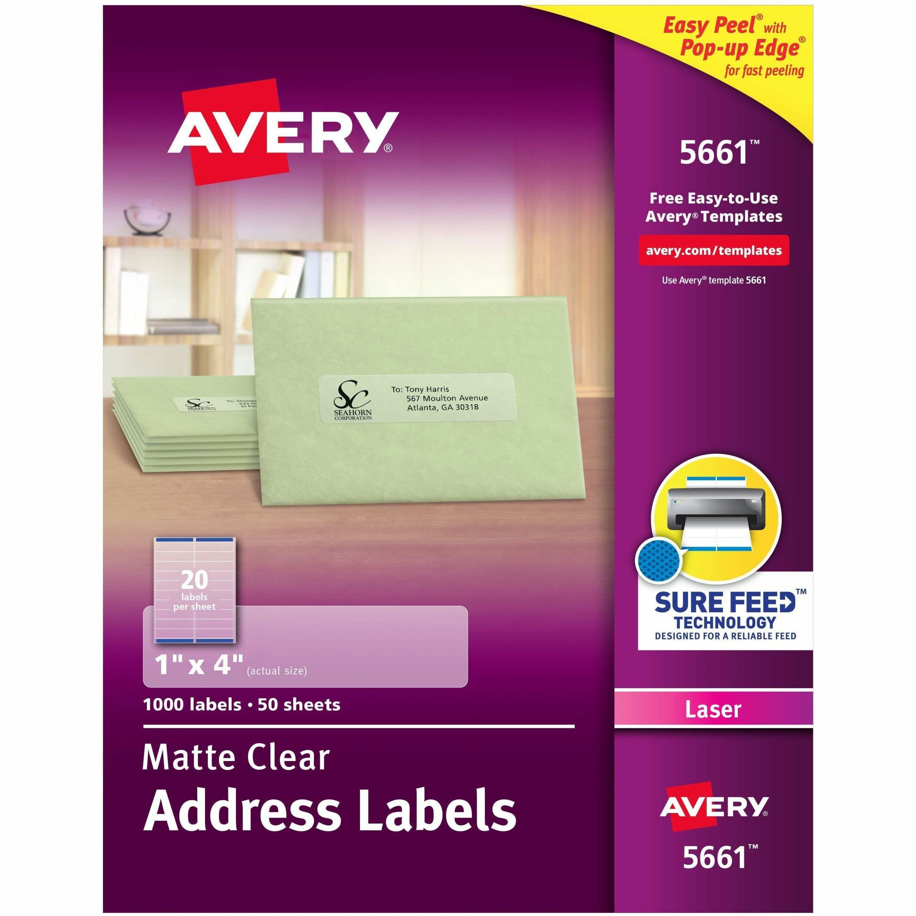 Avery® Easy Peel Return Address Labels - 1000 / Box