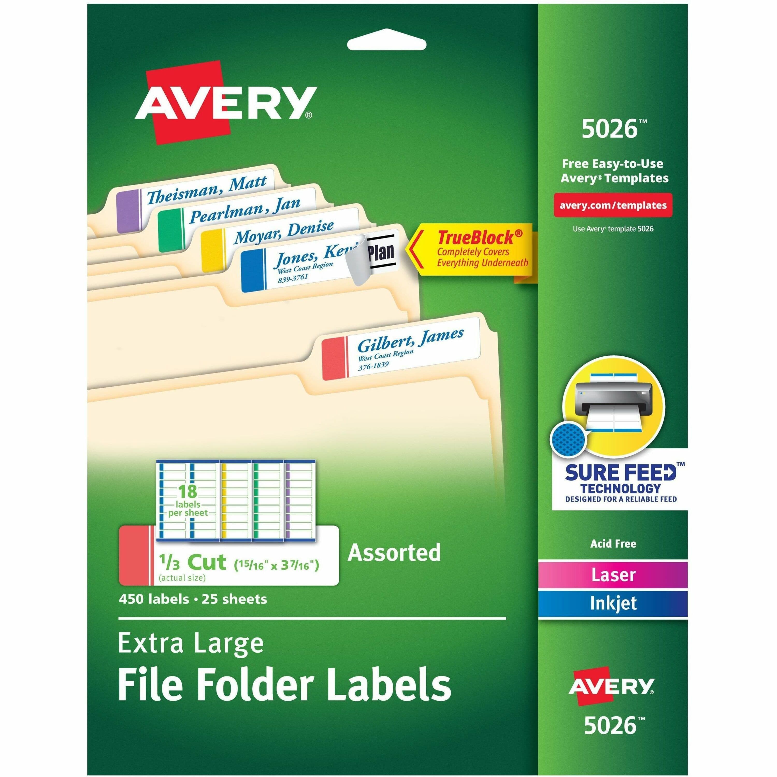 Avery® Extra-Large File Folder Labels - 450 / Pack