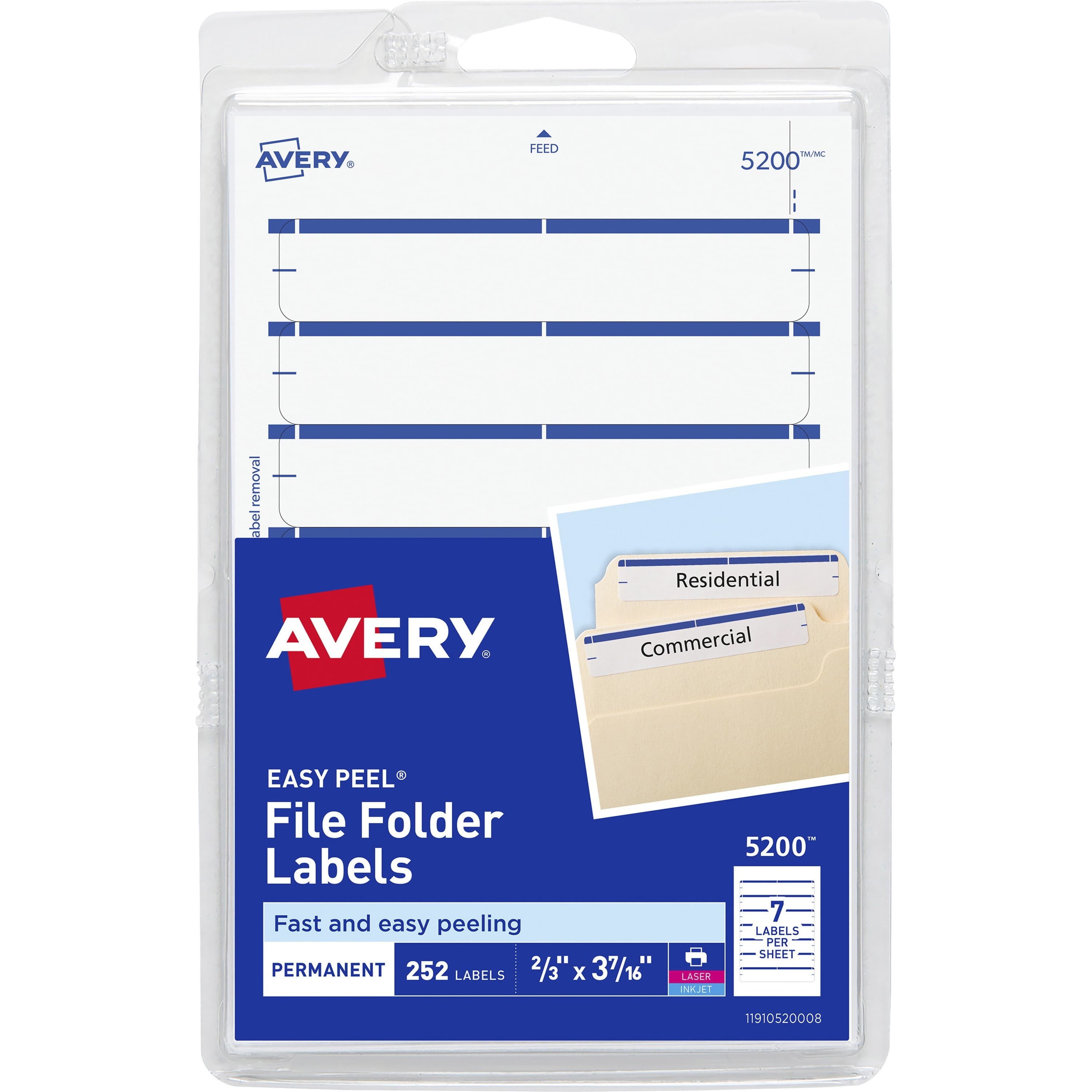 Avery® Permanent File Folder Labels - 252 / Pack