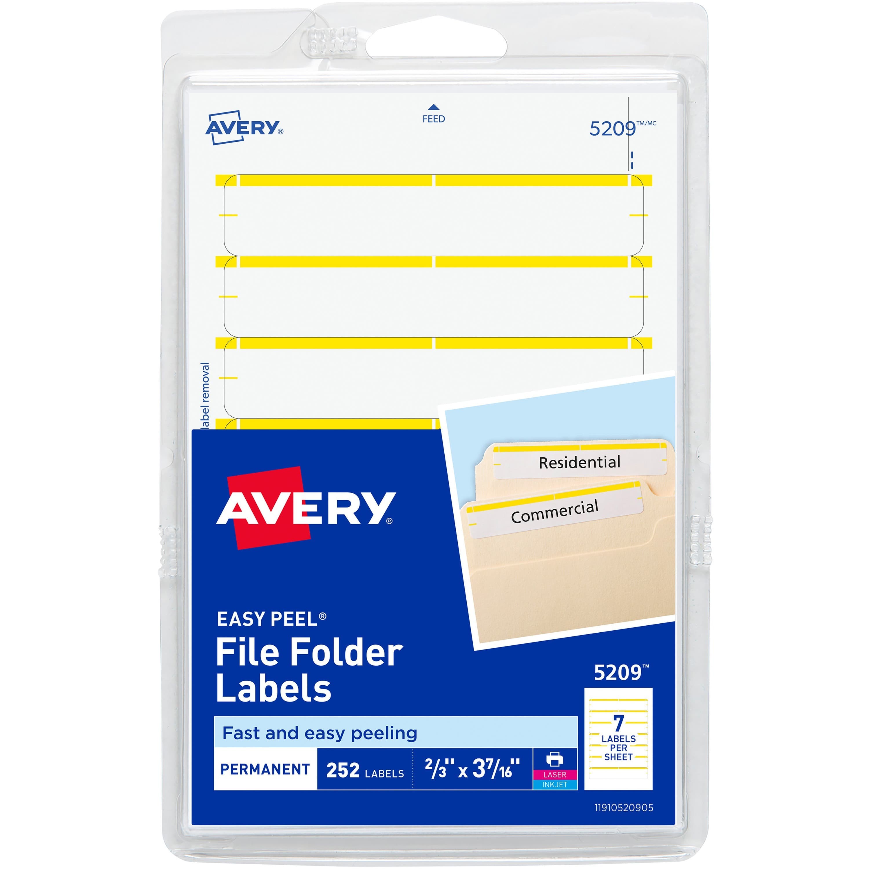 Avery® Permanent File Folder Labels - 252 / Pack