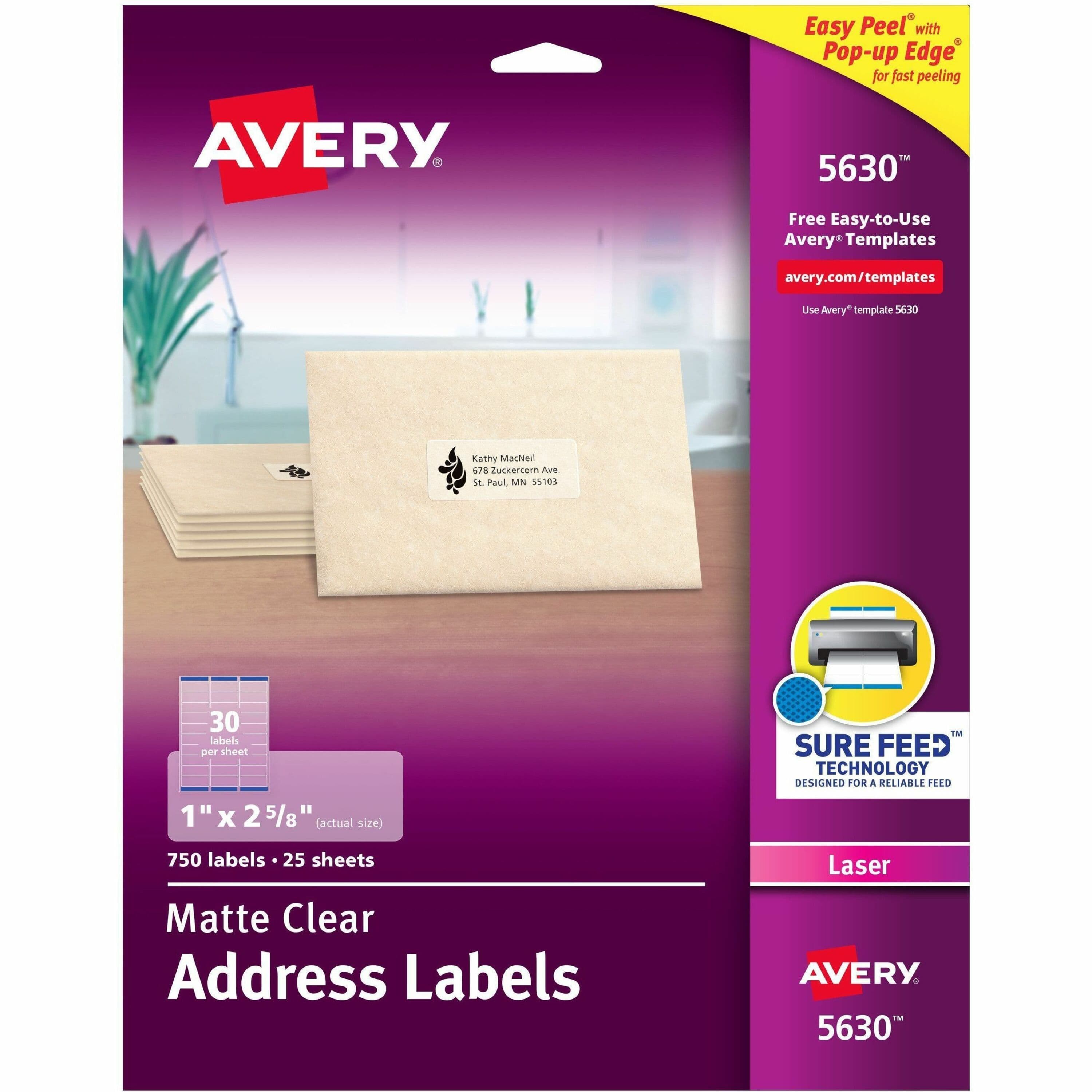 Avery® Easy Peel Return Address Labels - 750 / Box