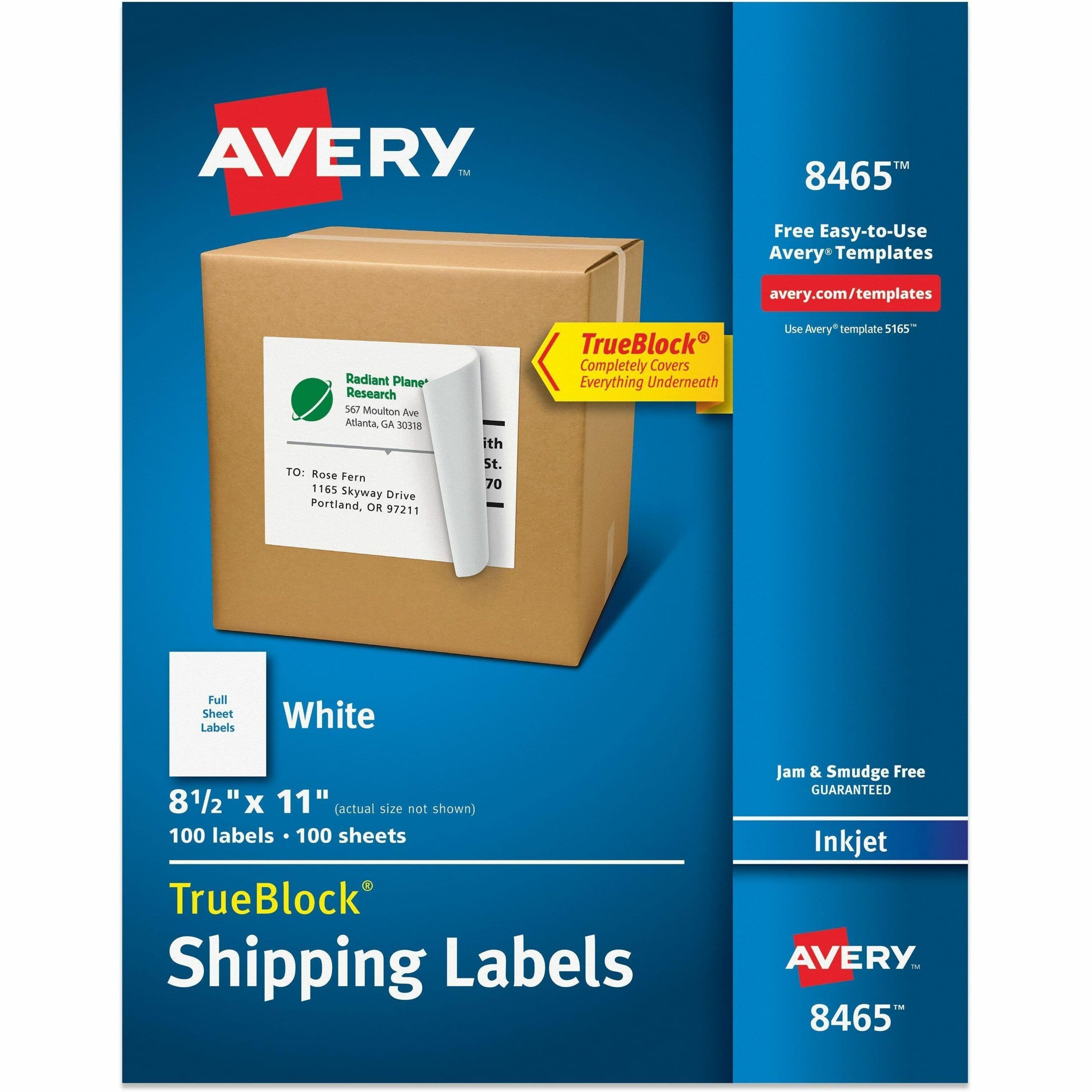 Avery® TrueBlock Shipping Label - 100 / Box