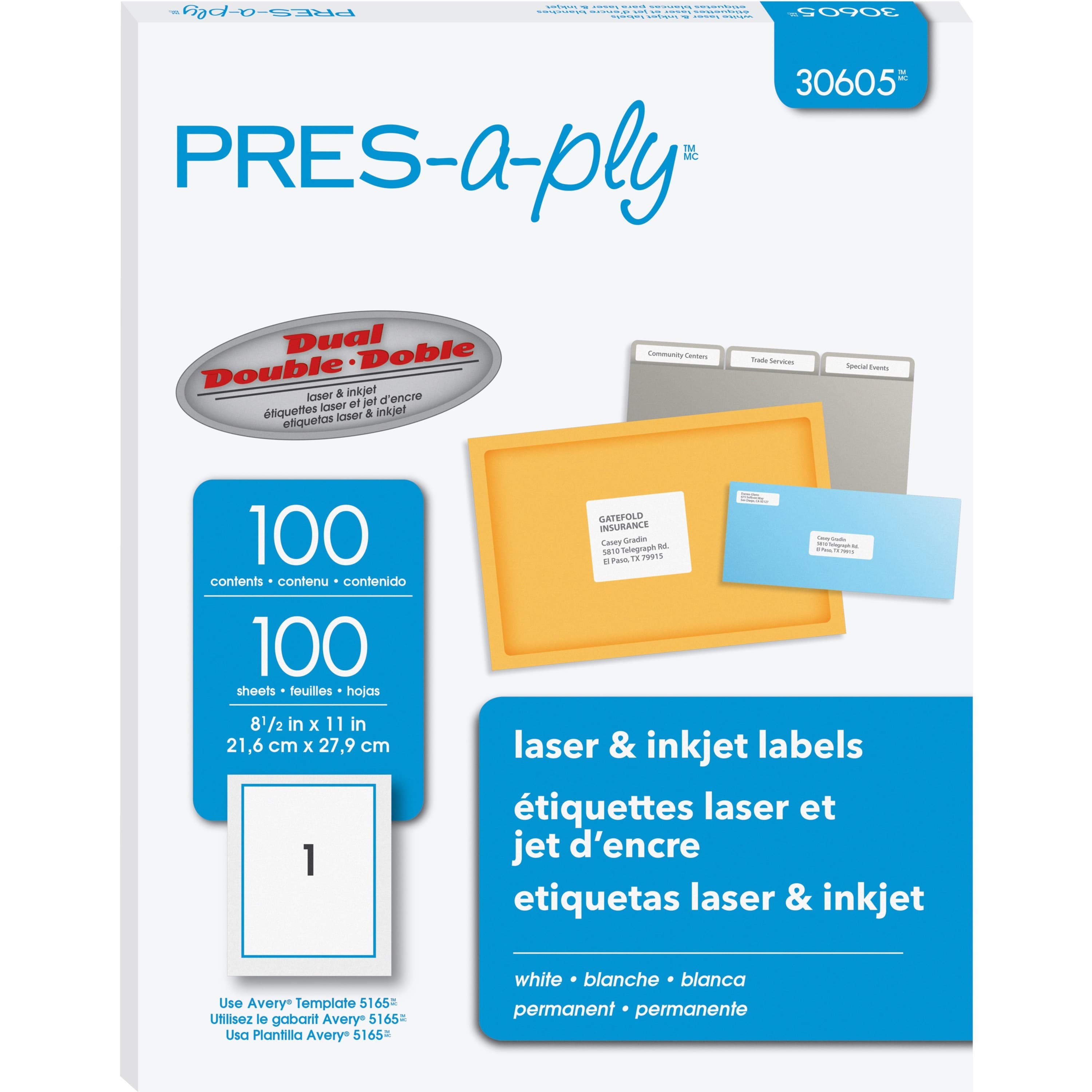 PRES-a-ply Labels - 100 / Box