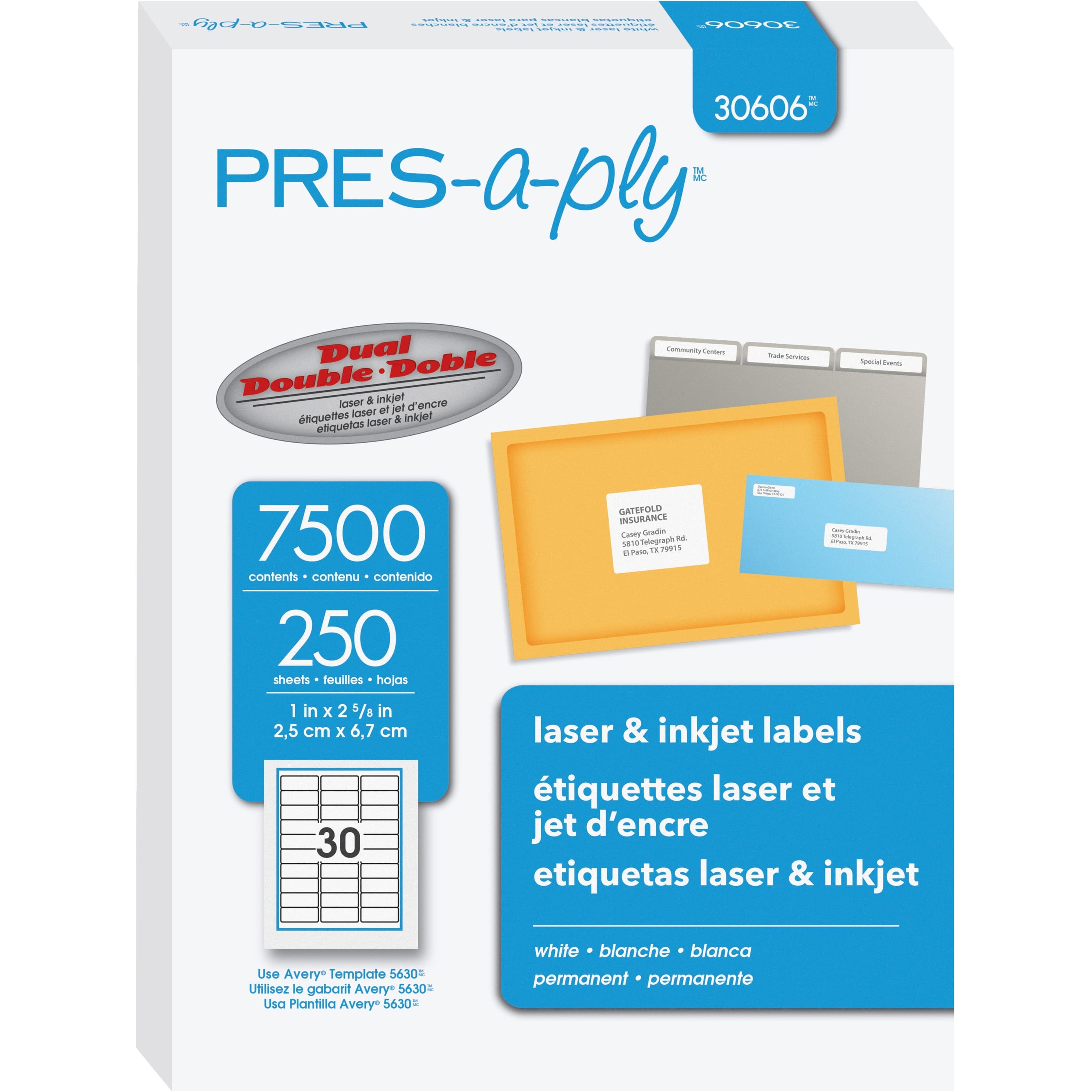 PRES-a-ply Labels - 7500 / Box