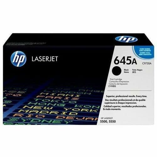 HP 645A Original Laser Toner Cartridge - Single Pack - Black - 1 Each