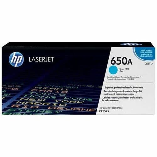 HP 650A Original Laser Toner Cartridge - Single Pack - Cyan - 1 Each