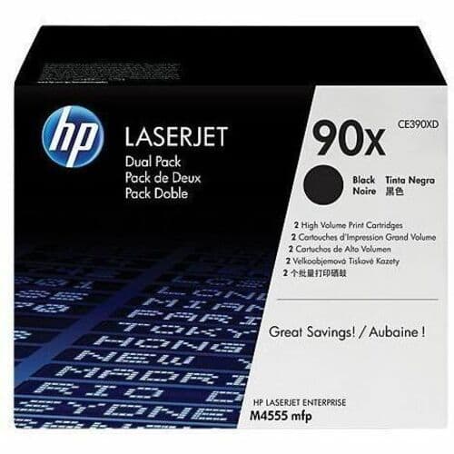 HP 90X Original Laser Toner Cartridge - Dual Pack - Black - 1 Carton