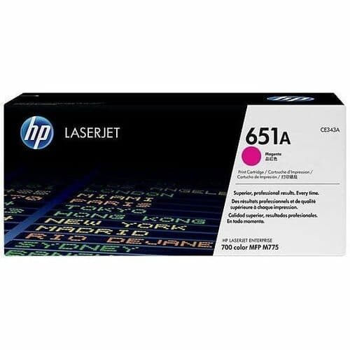 HP 651A Original Laser Toner Cartridge - Single Pack - Magenta - 1 Each