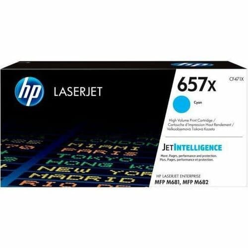 HP 657X Original High Yield Laser Toner Cartridge - Cyan - 1 Each