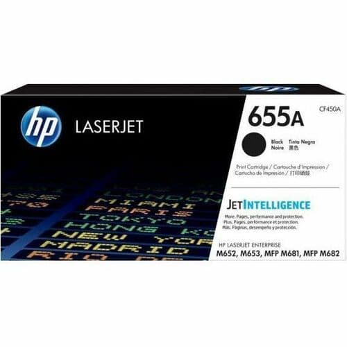 HP 655A Original Laser Toner Cartridge - Black - 1 Each