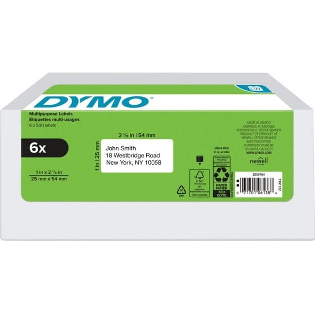 Dymo Multipurpose Labels - 6 / Pack