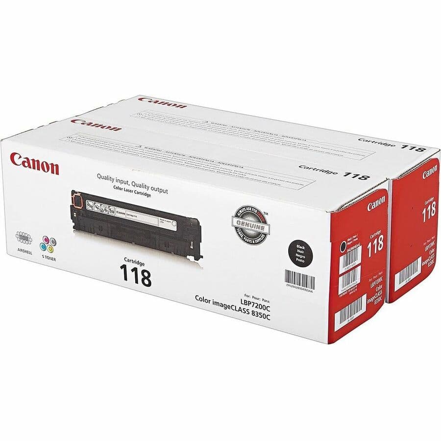 Canon Cartridge 118BK Original Laser Toner Cartridge - Black - 2 / Pack
