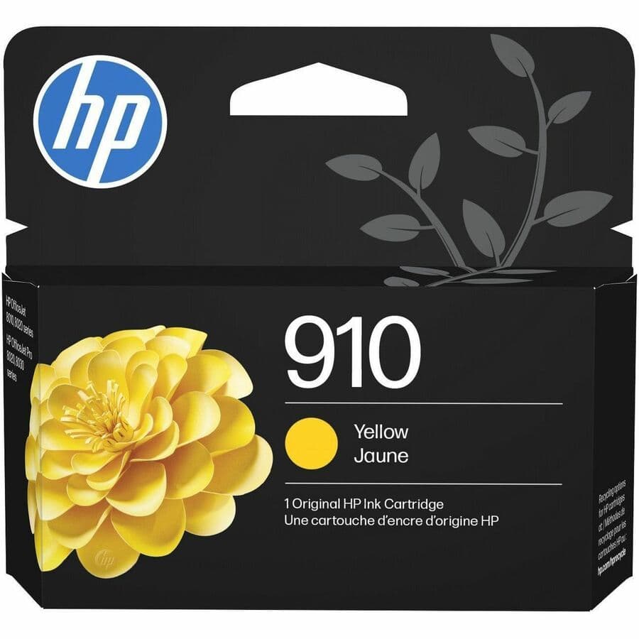 HP 910 Original Standard Yield Inkjet Ink Cartridge - Yellow (3YL60AN)