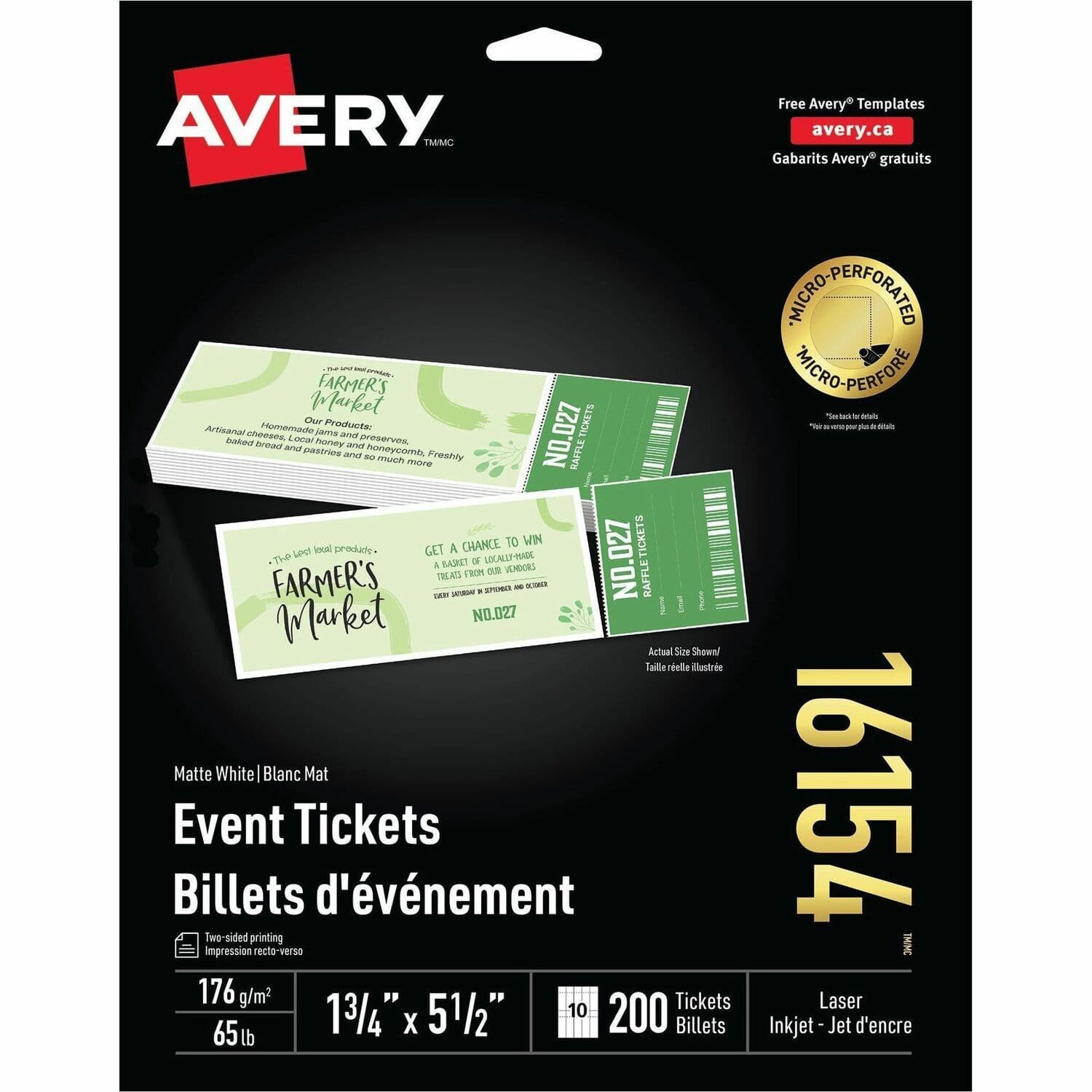 Avery Event Tickets with Tear-Away Stubs