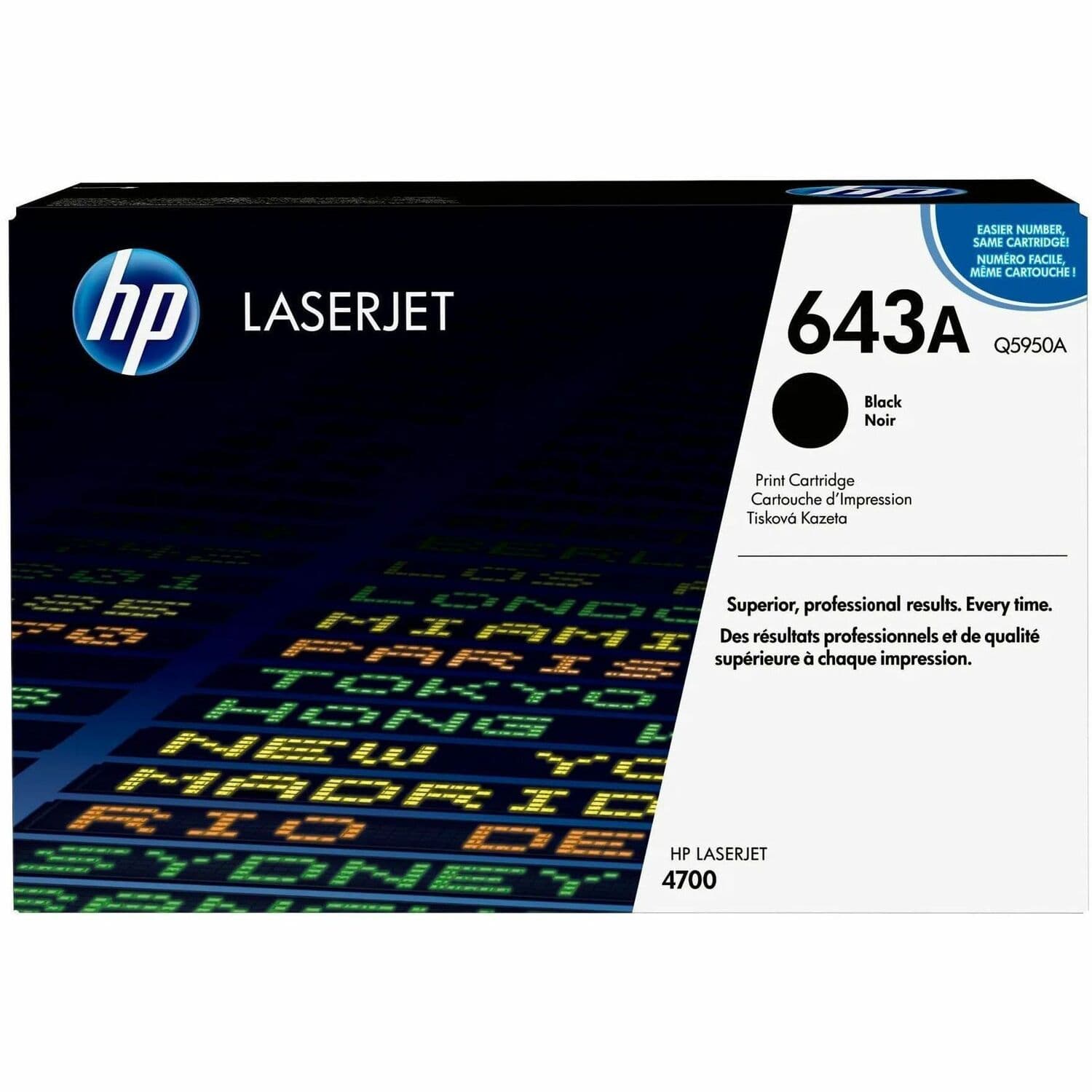 HP 643A Original Laser Toner Cartridge - Single Pack - Black - 1 Each