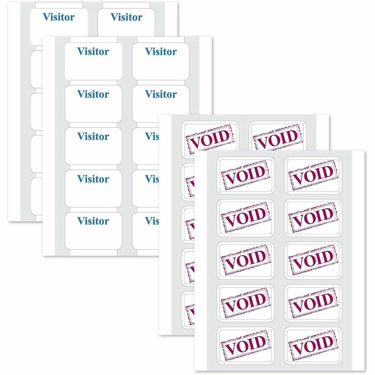 C-Line Time's Up! One-day Visitor Name Badges - 100 / Box